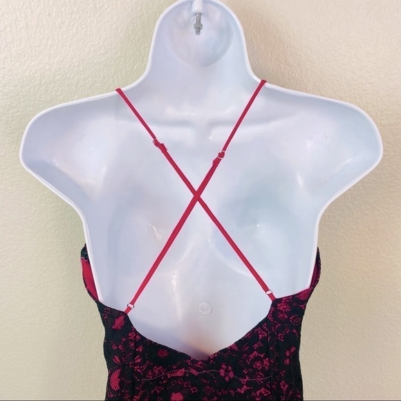 NBD Monique Black Lace Mini Slip Dress Size M - Picture 7 of 13